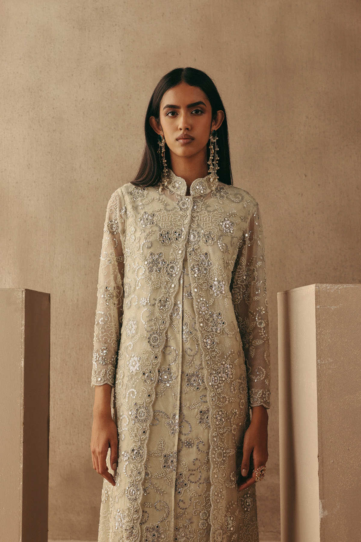 Mirrorwork Layered Dress Jacket