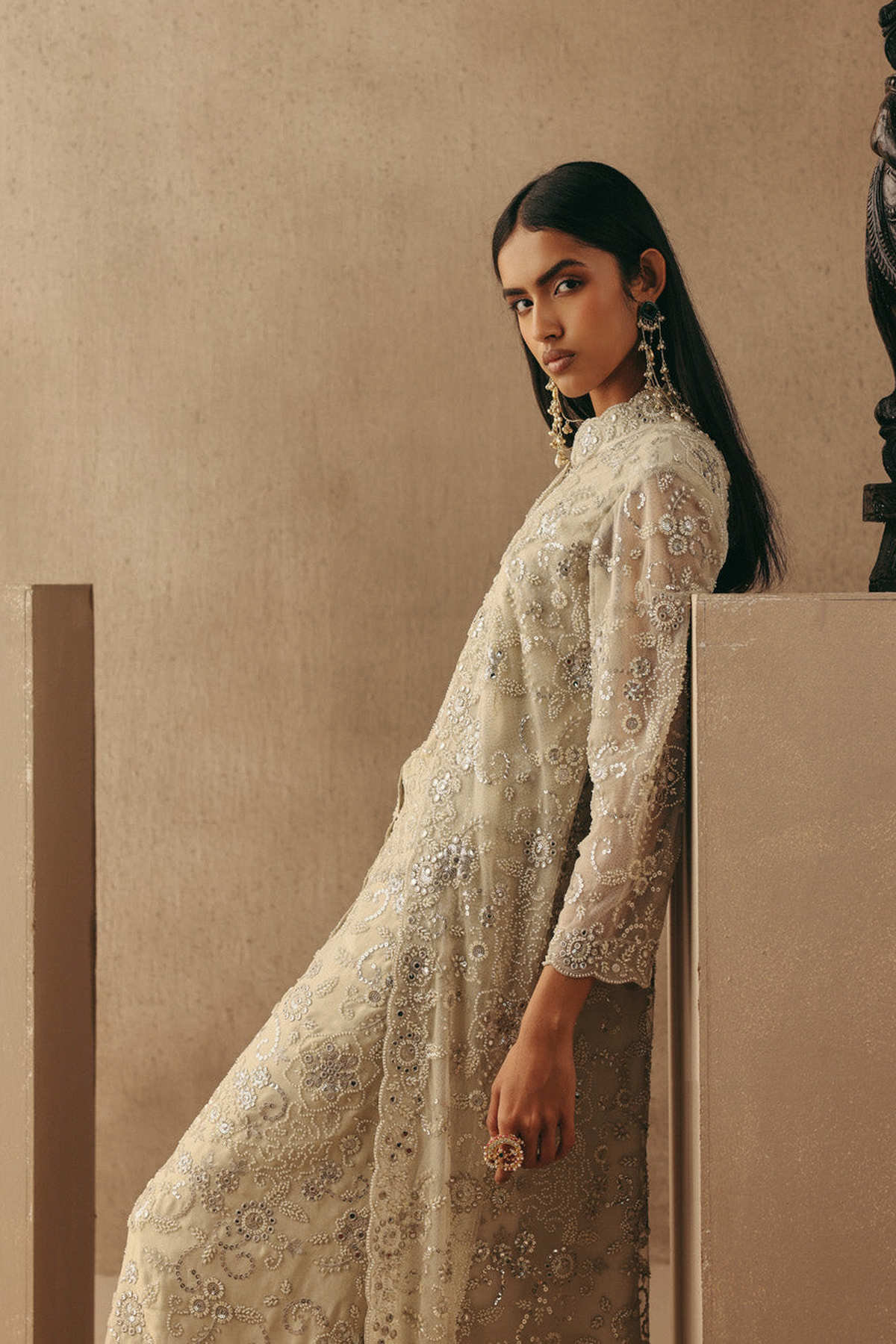 Brocade Cigarette Pants