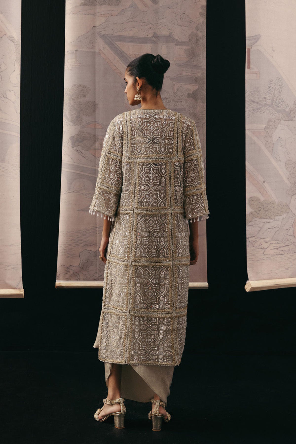 Mirrorwork Multi Panel Long Jacket