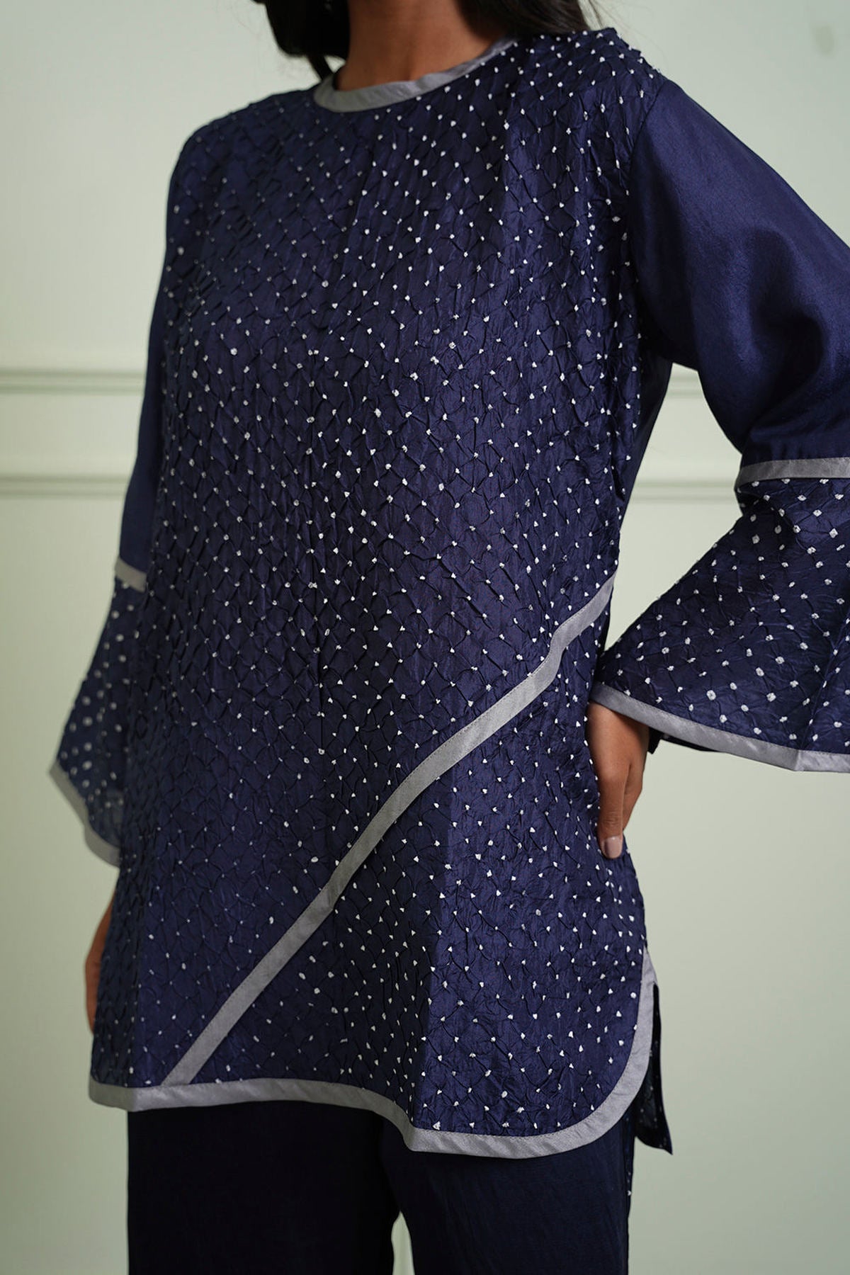 Crushed Bandhani Top