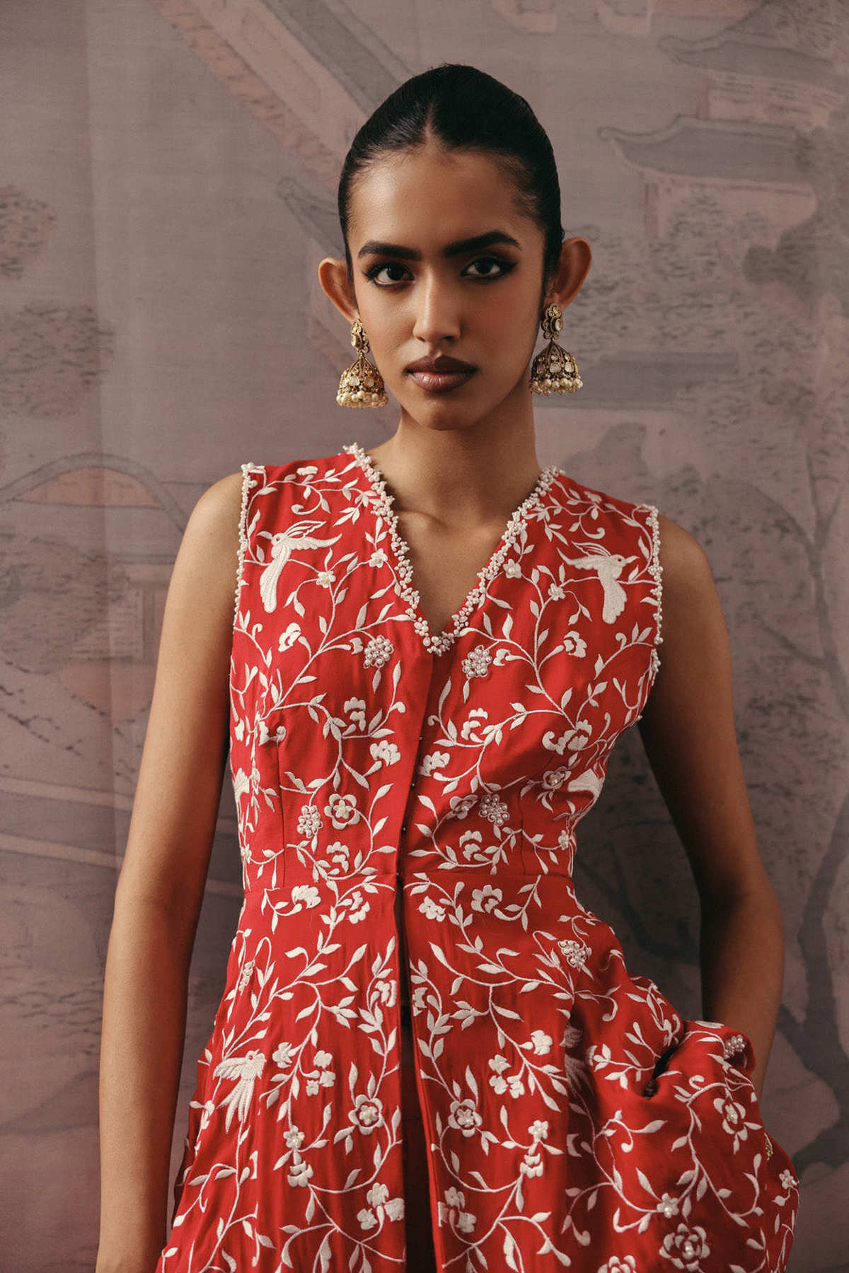 Parsi Gaara Sleeveless Peplum Top