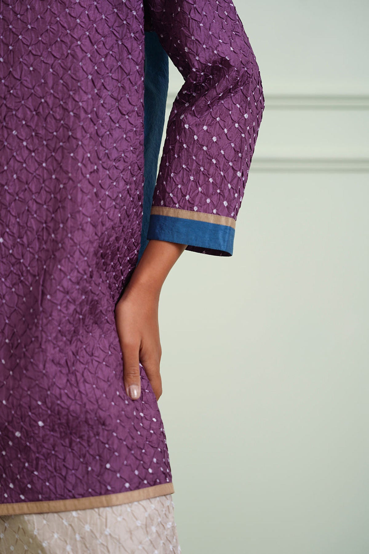 Crushed Bandhani Kurta Shirt