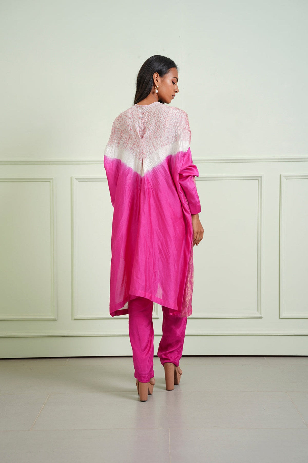 Shibori Tissue Short Kurta