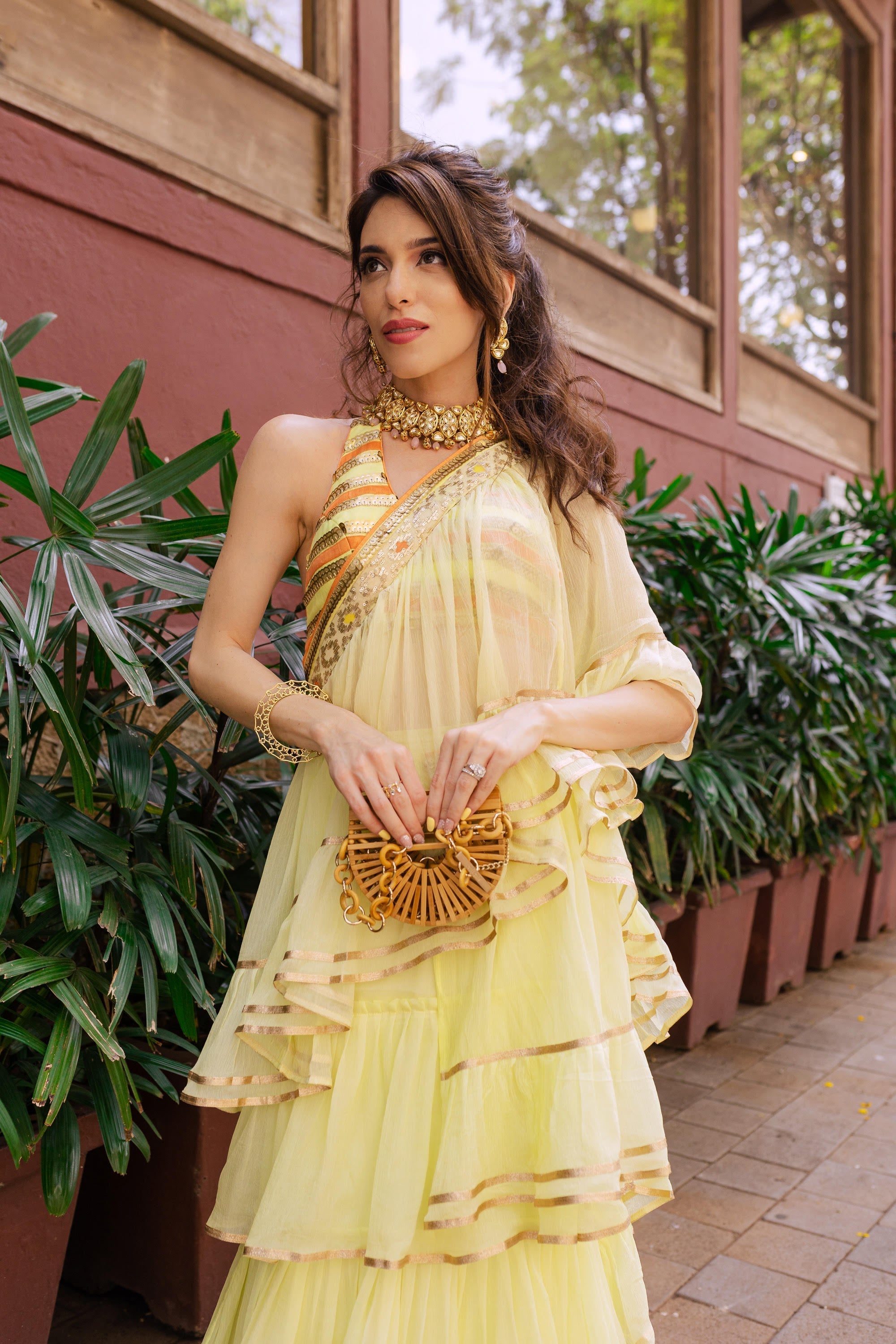 Maia Sethna in Idris frill Saree