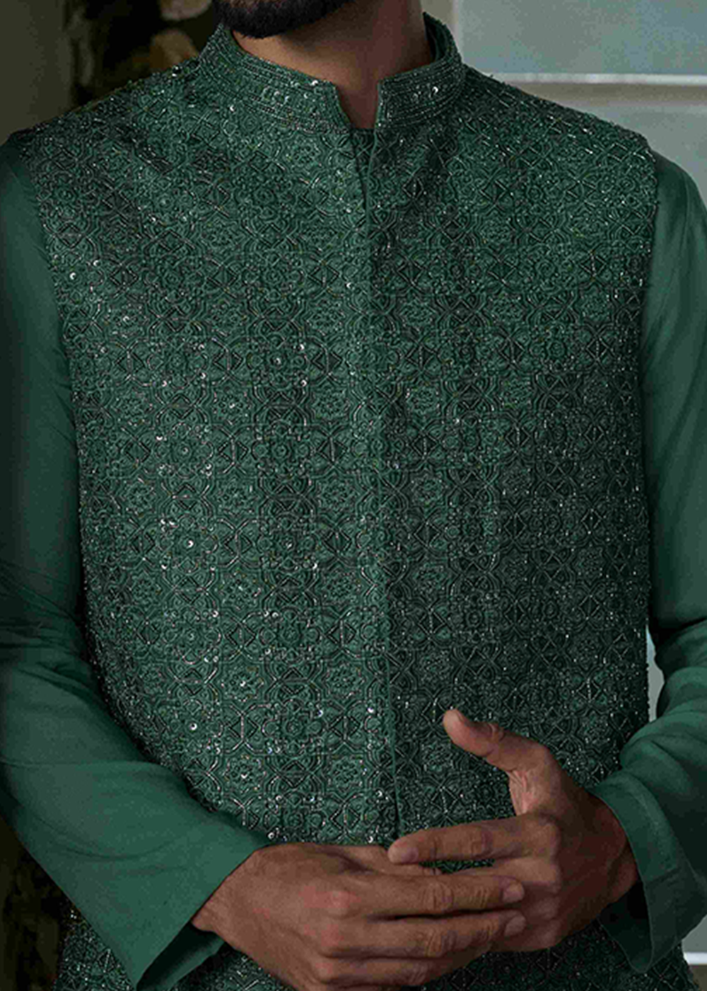Kurta Salwar Bundi Jacket Set
