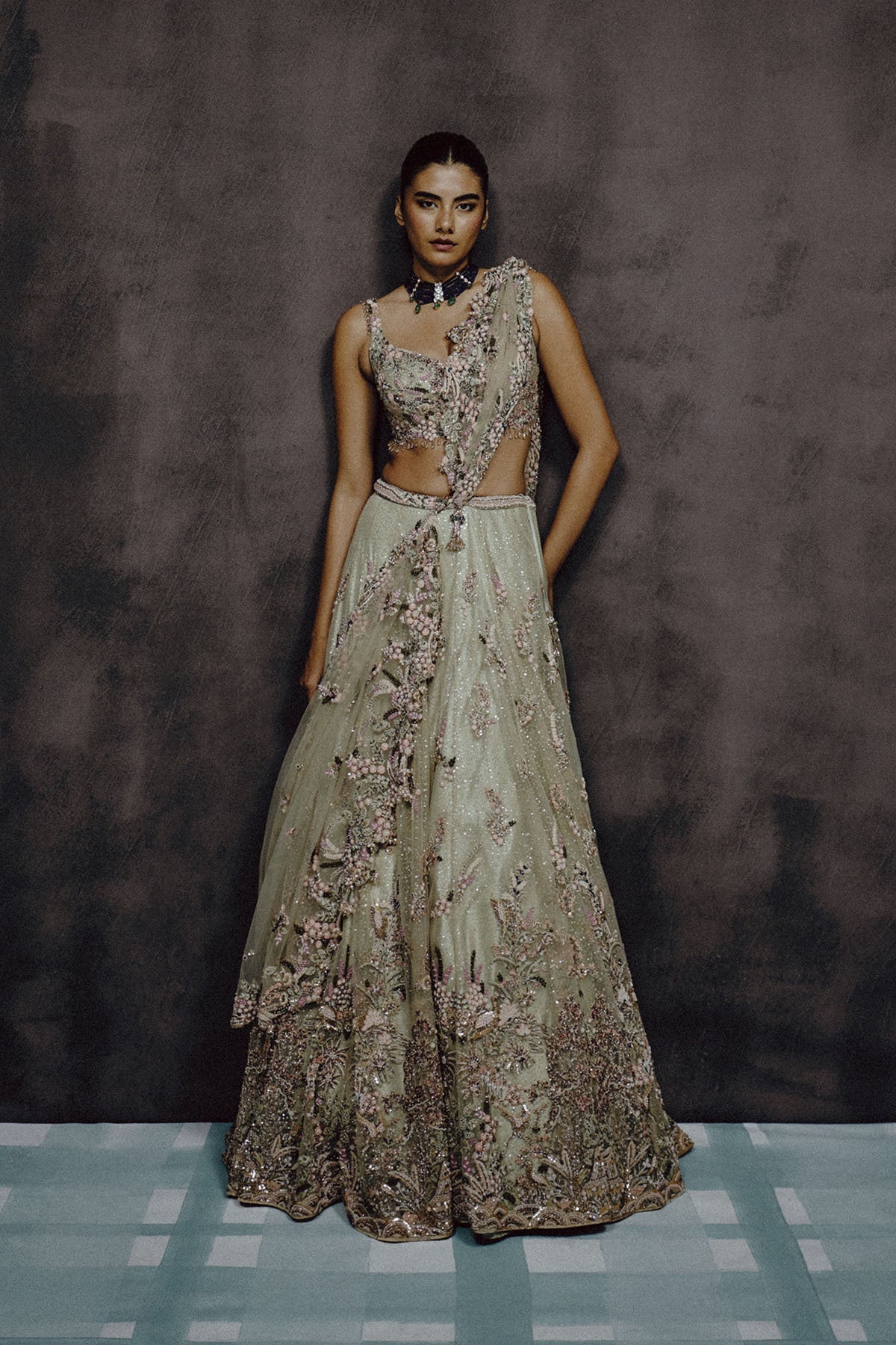 Verde Bloom  Lehenga