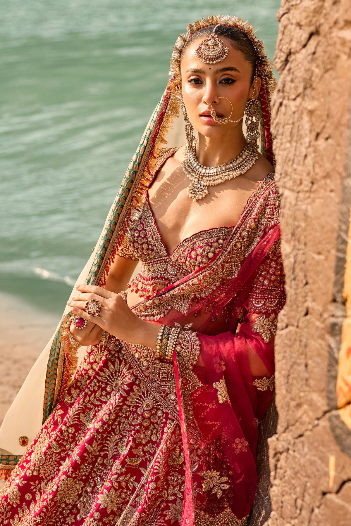Vermillion Forest Lehenga