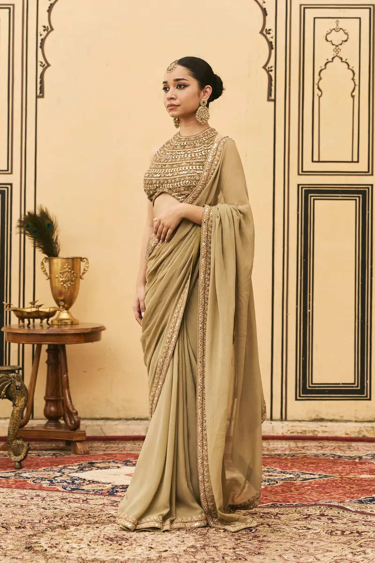 Zaitooni Georgette Saree Set