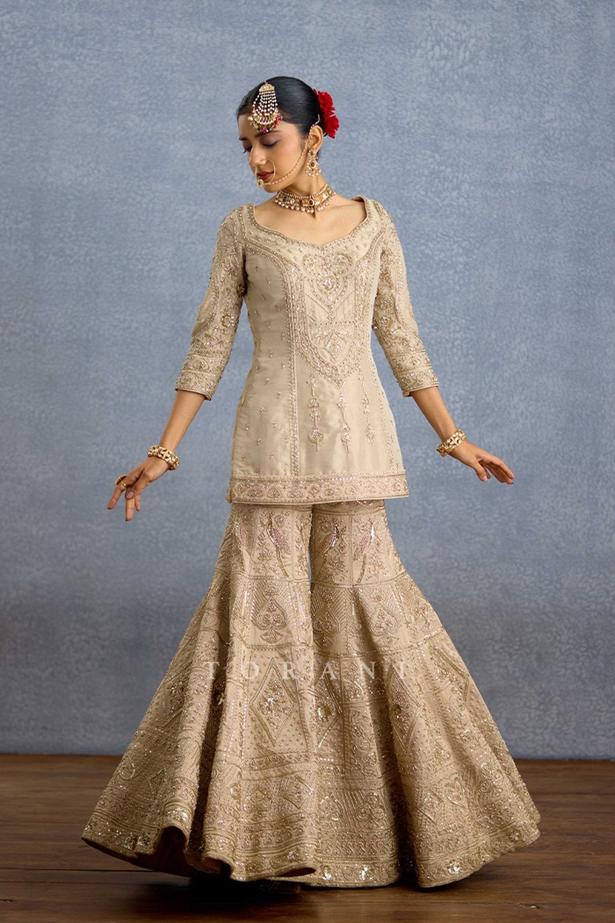 Zard Noor Malka Gharara Set