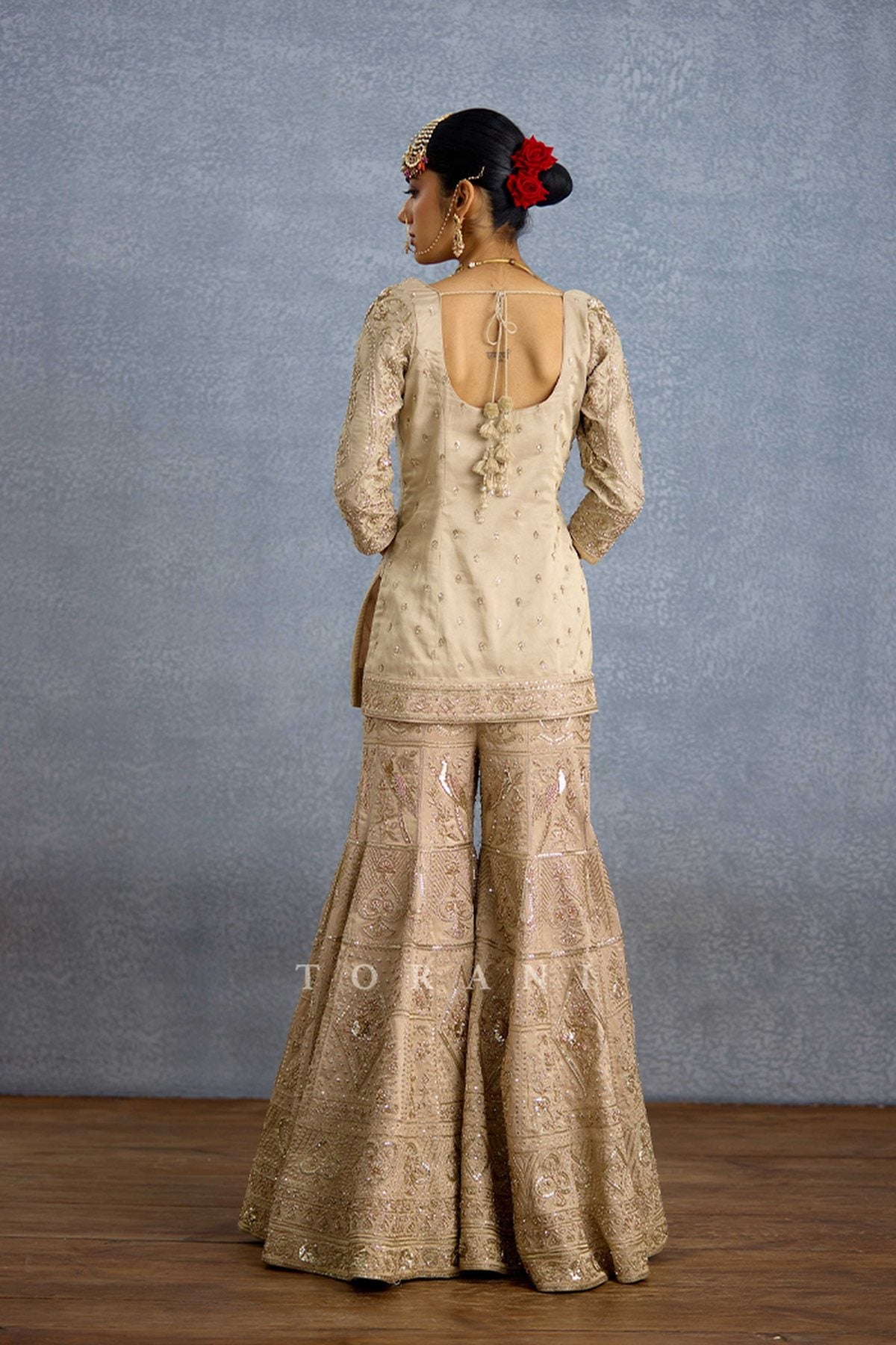 Zard Noor Malka Gharara Set