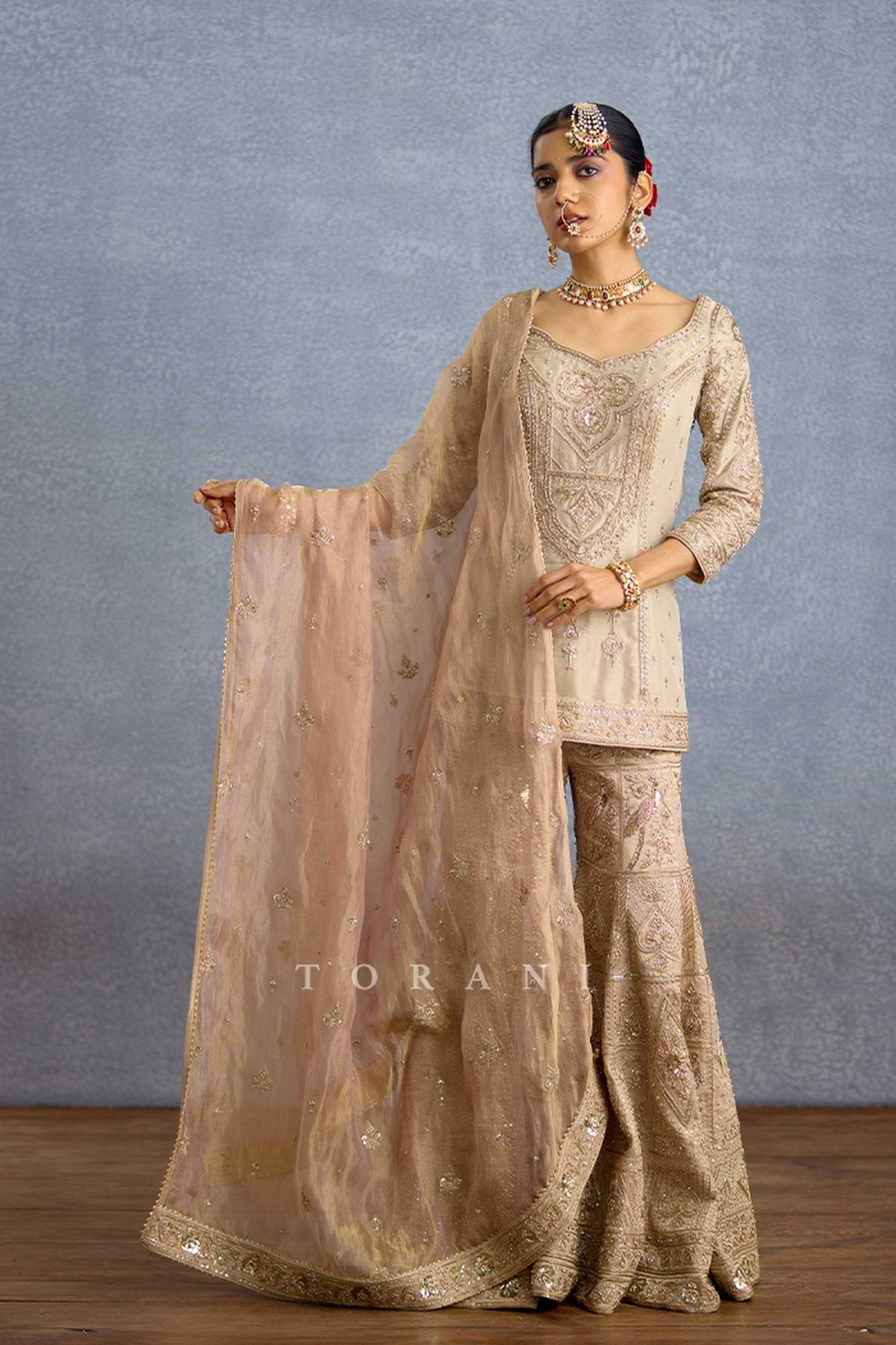 Zard Noor Malka Gharara Set