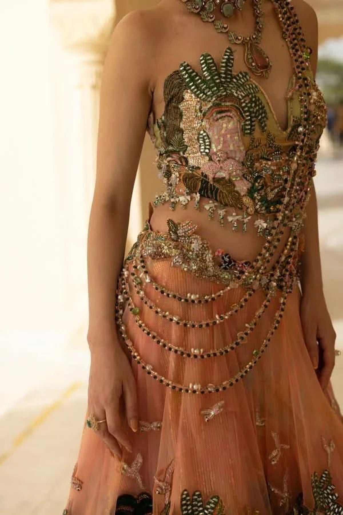 Zarmin Assymetric Lehenga